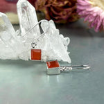 Carnelian Square Drop Earrings