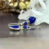 Lapis Lazuli Heart Double Drop Earrings