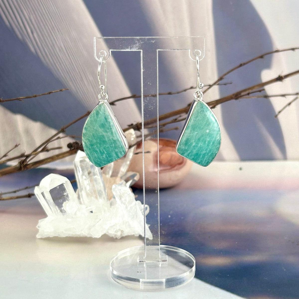 Pale Green Crystal Earrings
