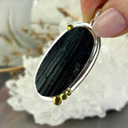 Black Tourmaline Raw Assorted Shape Pendants