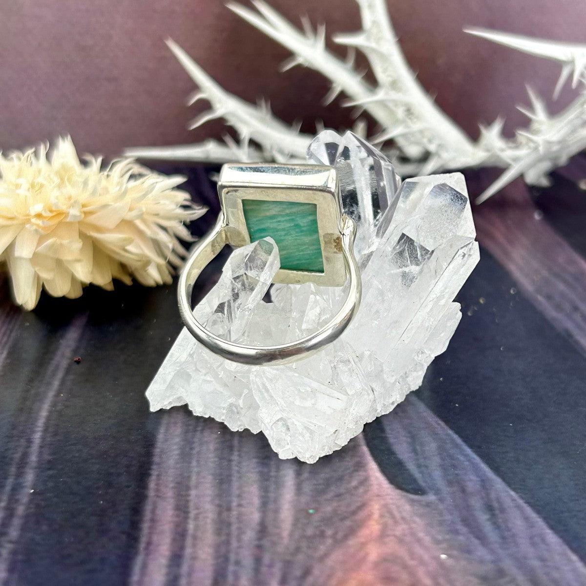 Amazonite Ring For Large Fingers