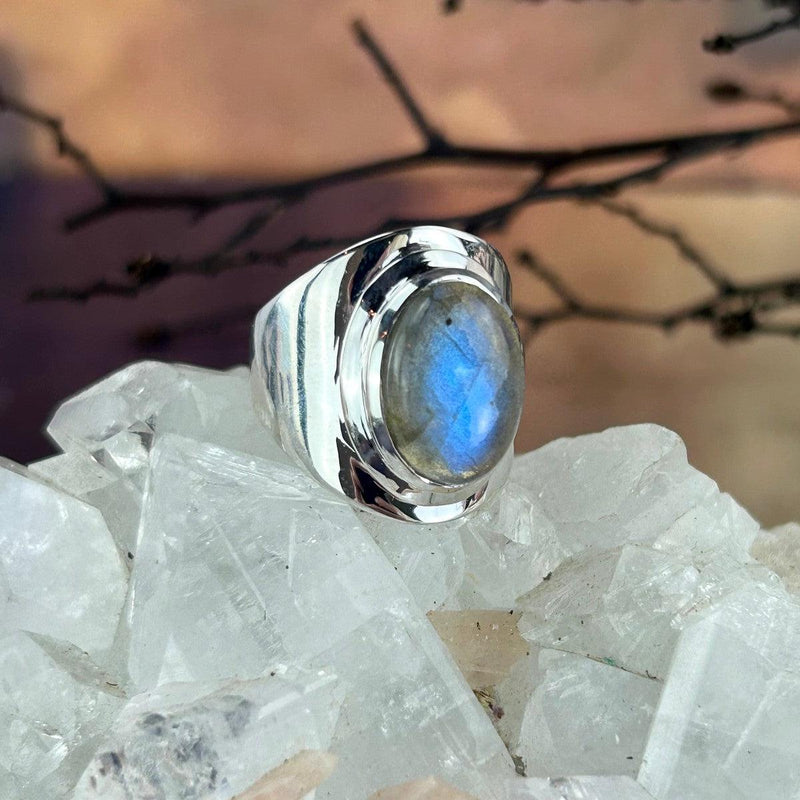 Labradorite Oval Ring