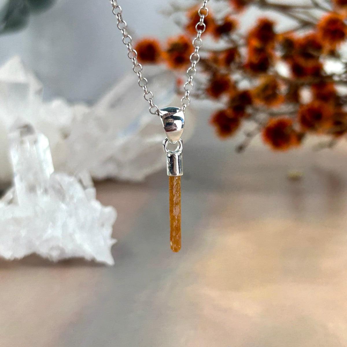 Raw Crystal Bar Pendant