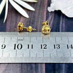Round Citrine Stud Earrings