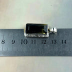 Smokey Lemon Quartz with Phantom Inclusions Rectangle Ornate Pendants