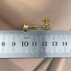 Topaz Gold Stud Earrings