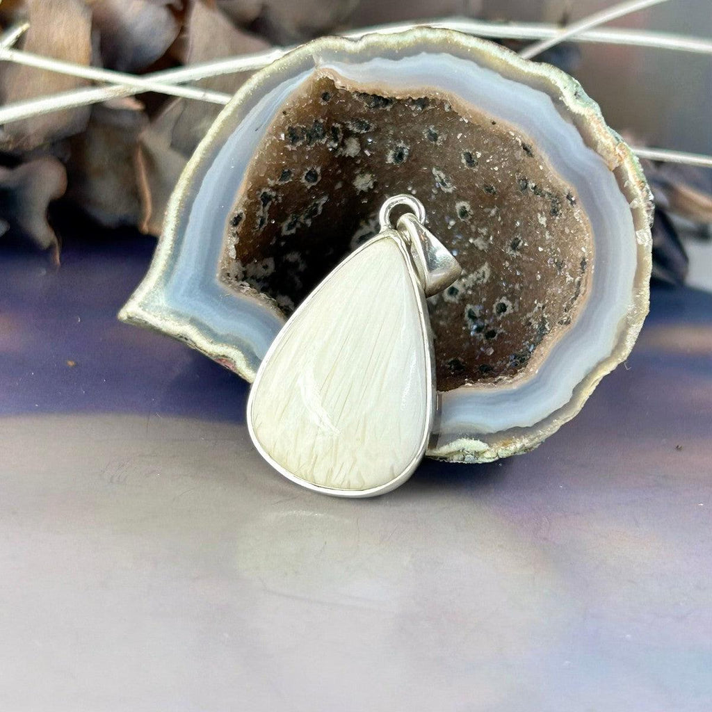 White Crystal Sterling Silver Pendant