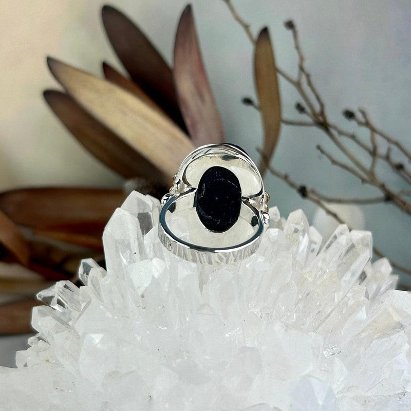 Black Stone Silver Ring