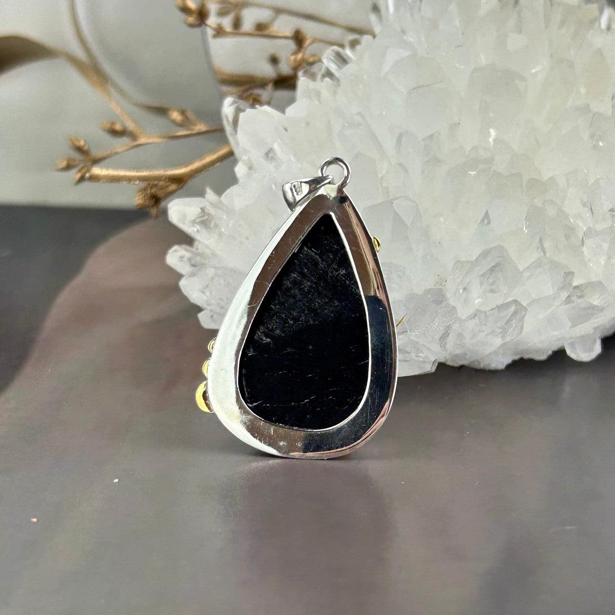 Black Tourmaline Raw Assorted Shape Pendants