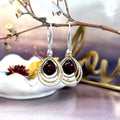 Amber Mixed Metal Earrings