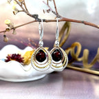 Amber Mixed Metal Earrings