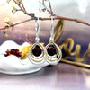 Amber Mixed Metal Earrings