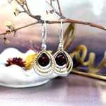 Amber Mixed Metal Earrings
