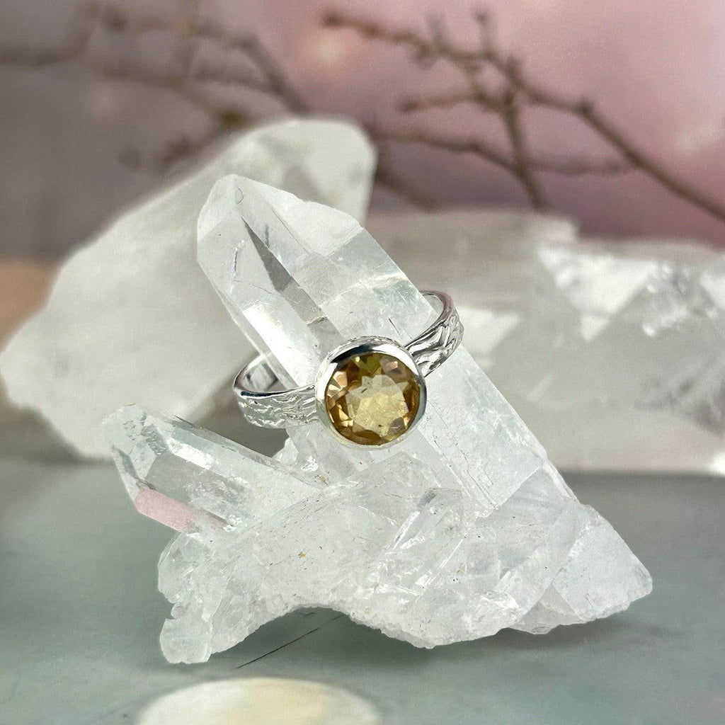 Citrine Brilliant Cut Ring 