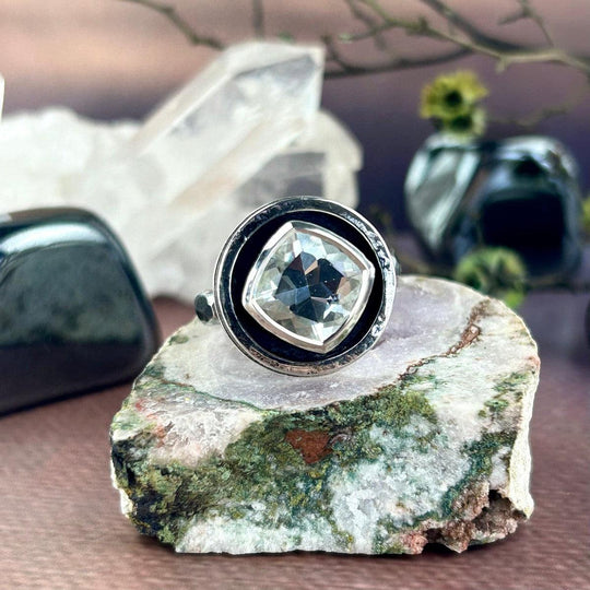 Pale Ice Blue Killiecrankie Diamond Cushion Cut Ring By Lauren Harris