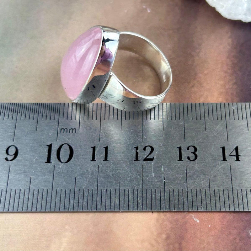 Pink Beryl Sterling Silver Ring