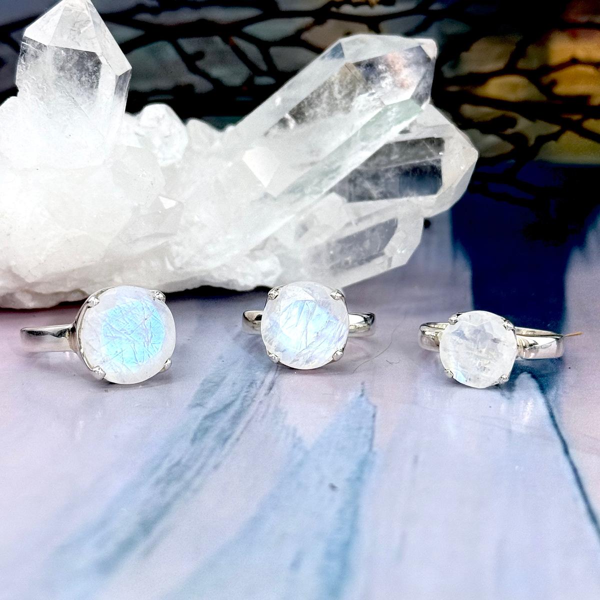 Brilliant Cut Moonstone Ring