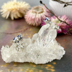 Gemstone Silver Stud Earrings