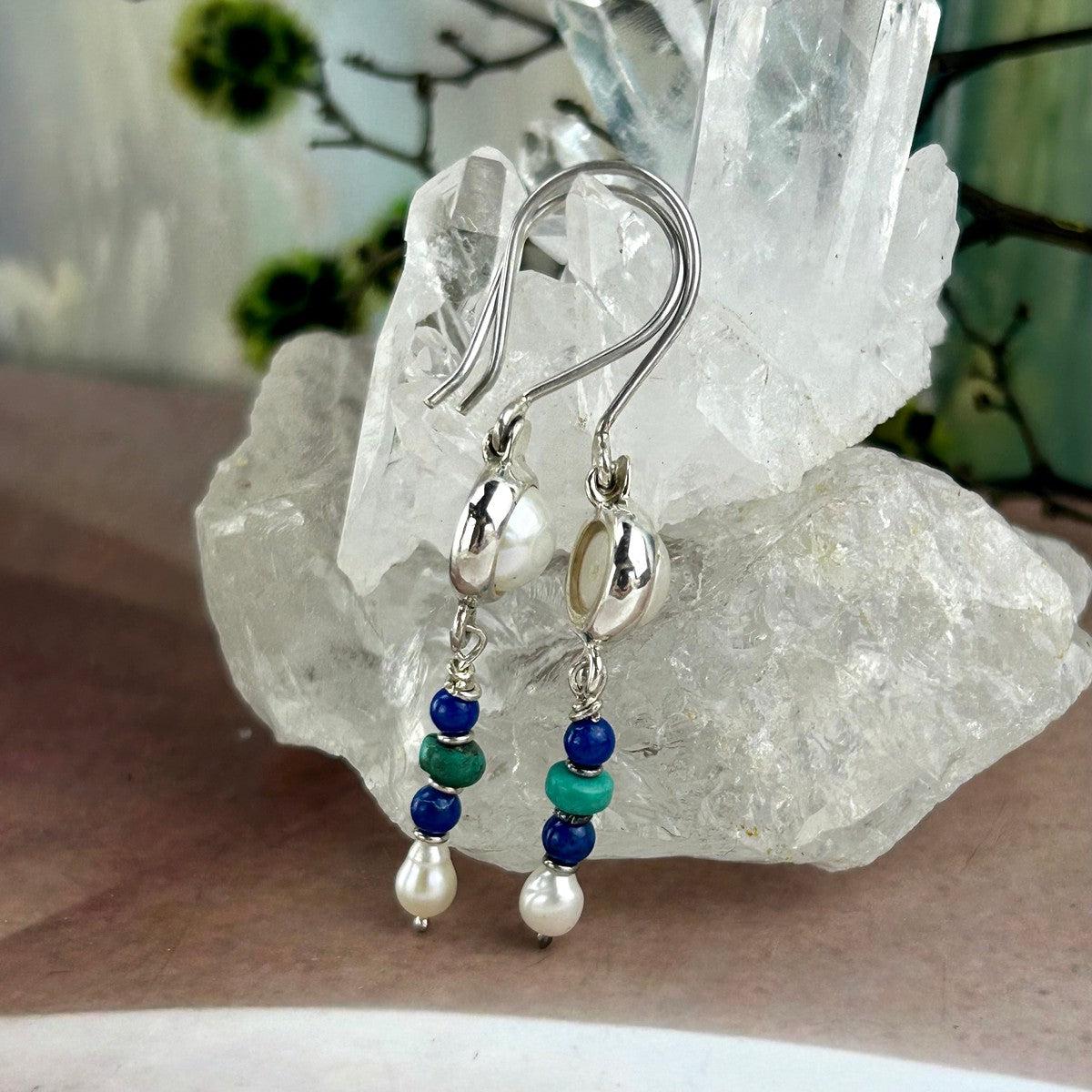 Three Stone Mix Earrings