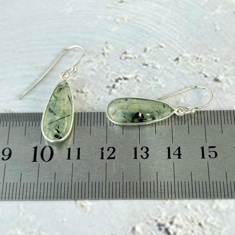 Prehnite Crystal Drop Earrings