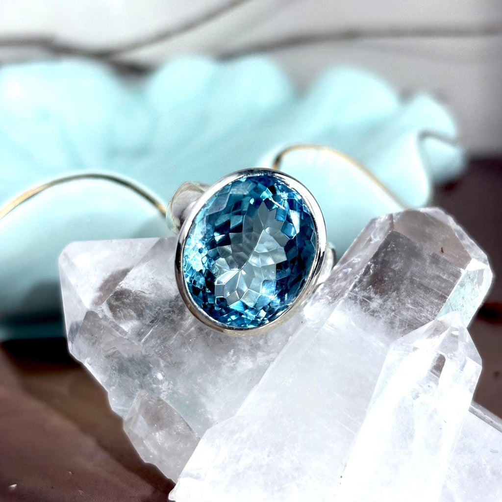 Swiss Blue Topaz Ring