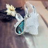 Aqua And Gold Crystal Pendant