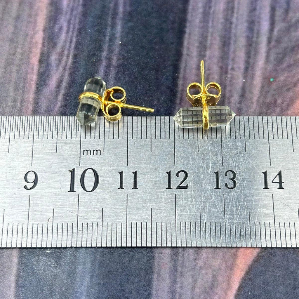 Green Amethyst Stud Earrings