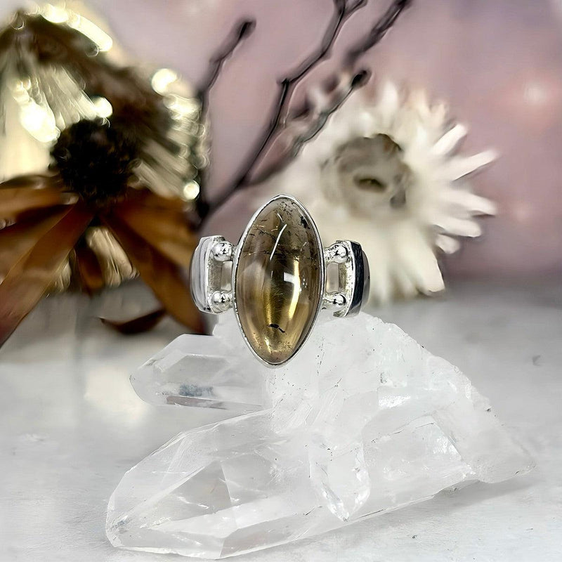 Citrine Natural Marquise Ring