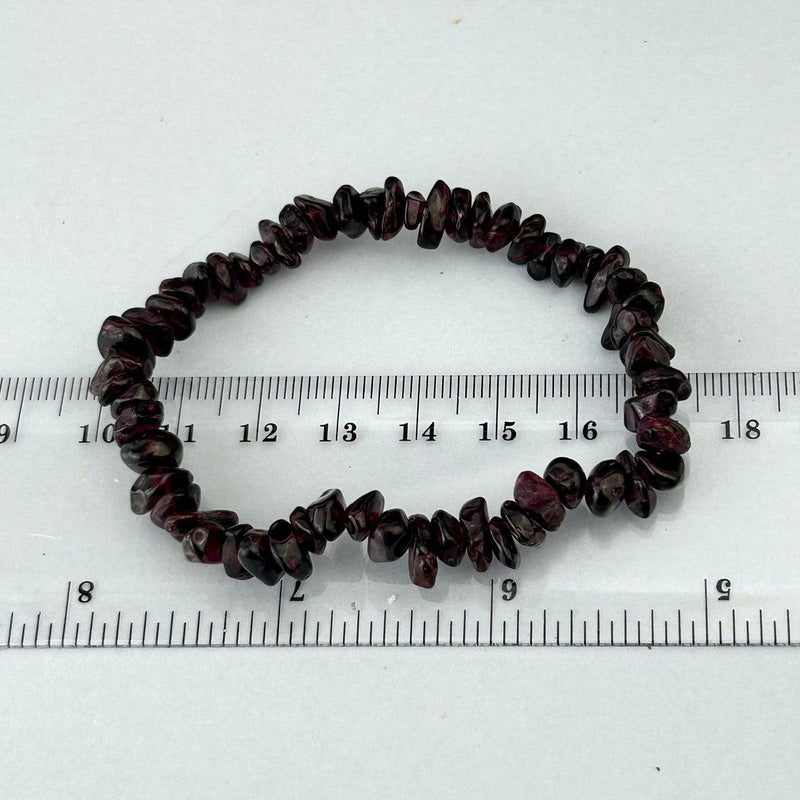 Deep Red Crystal Bead Bracelet