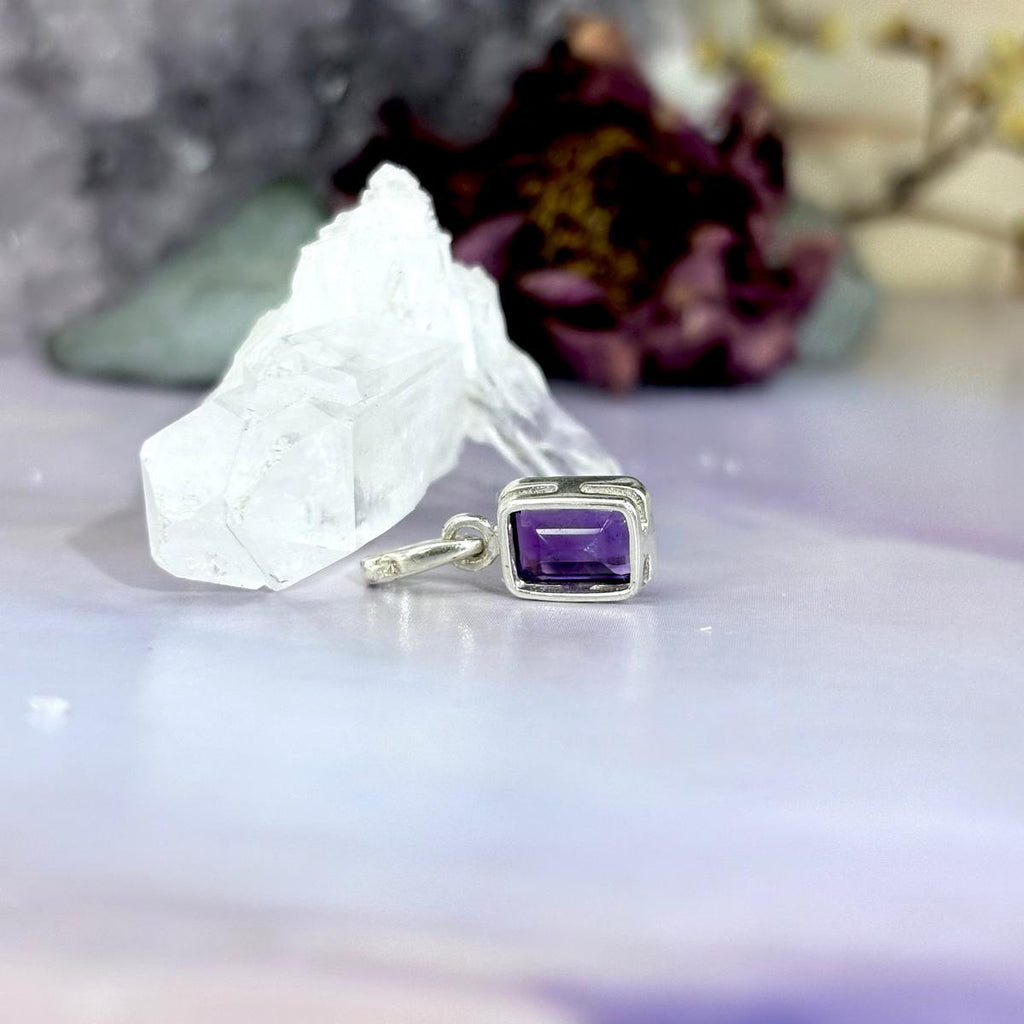 Baguette Cut Amethyst Pendant