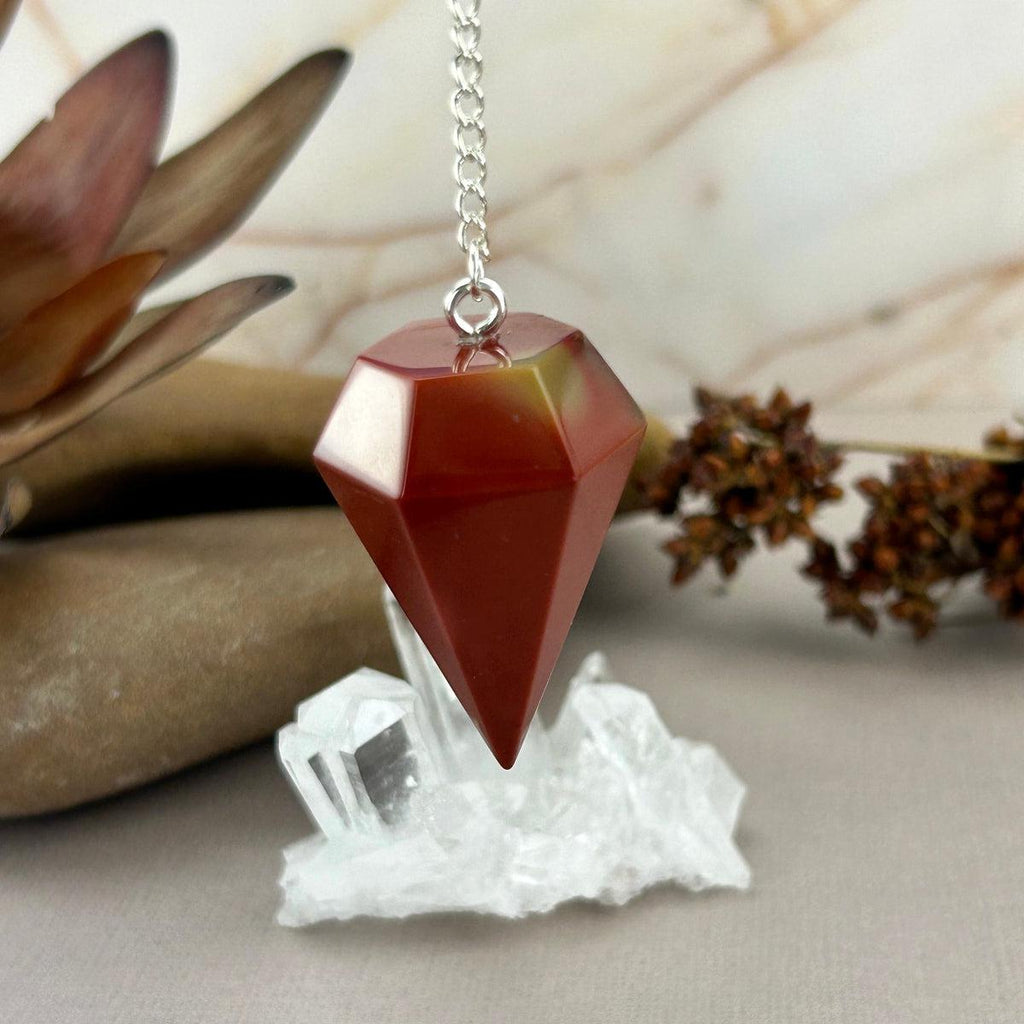 Red Mookaite Crystal Pendulum