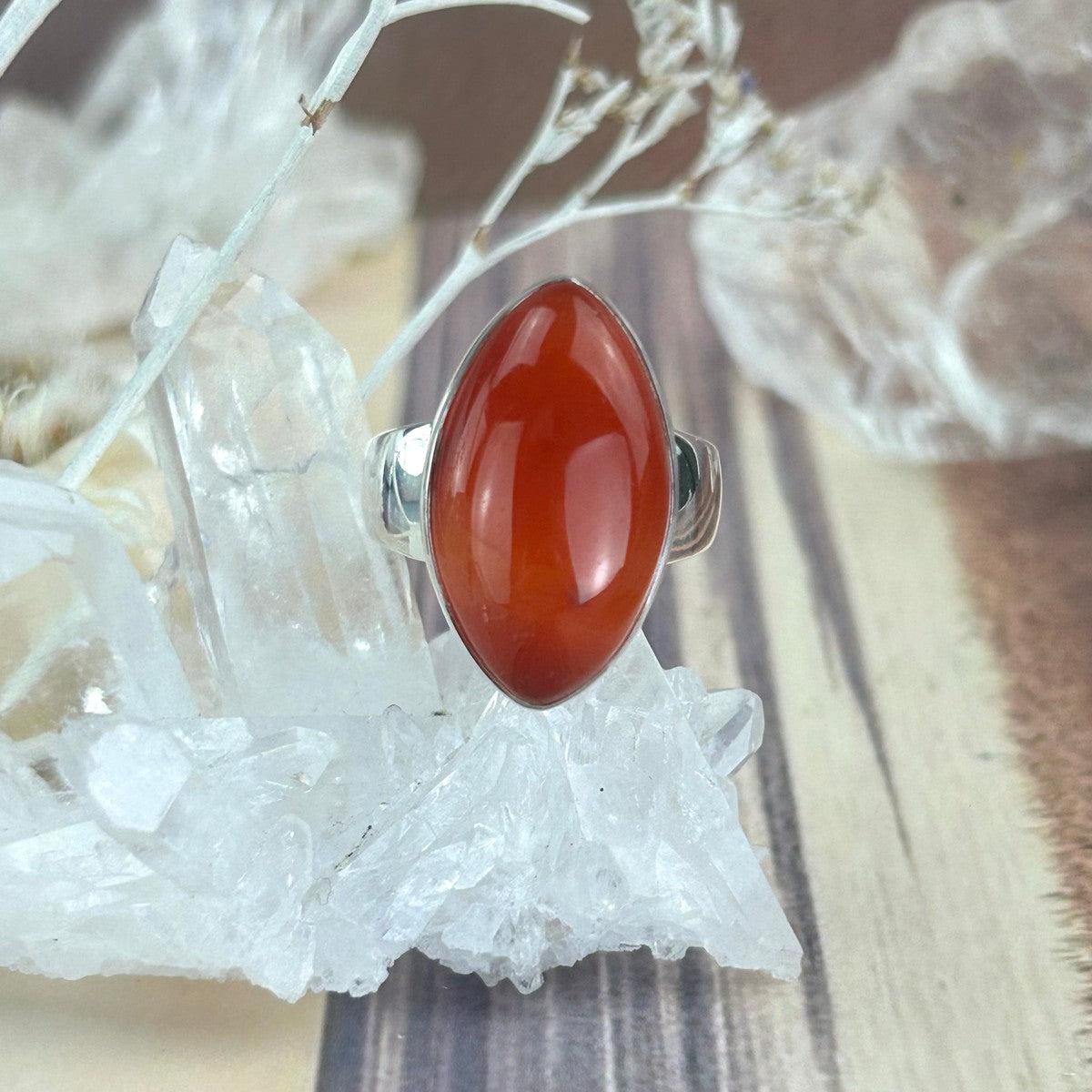 Vibrant Crystal Silver Ring