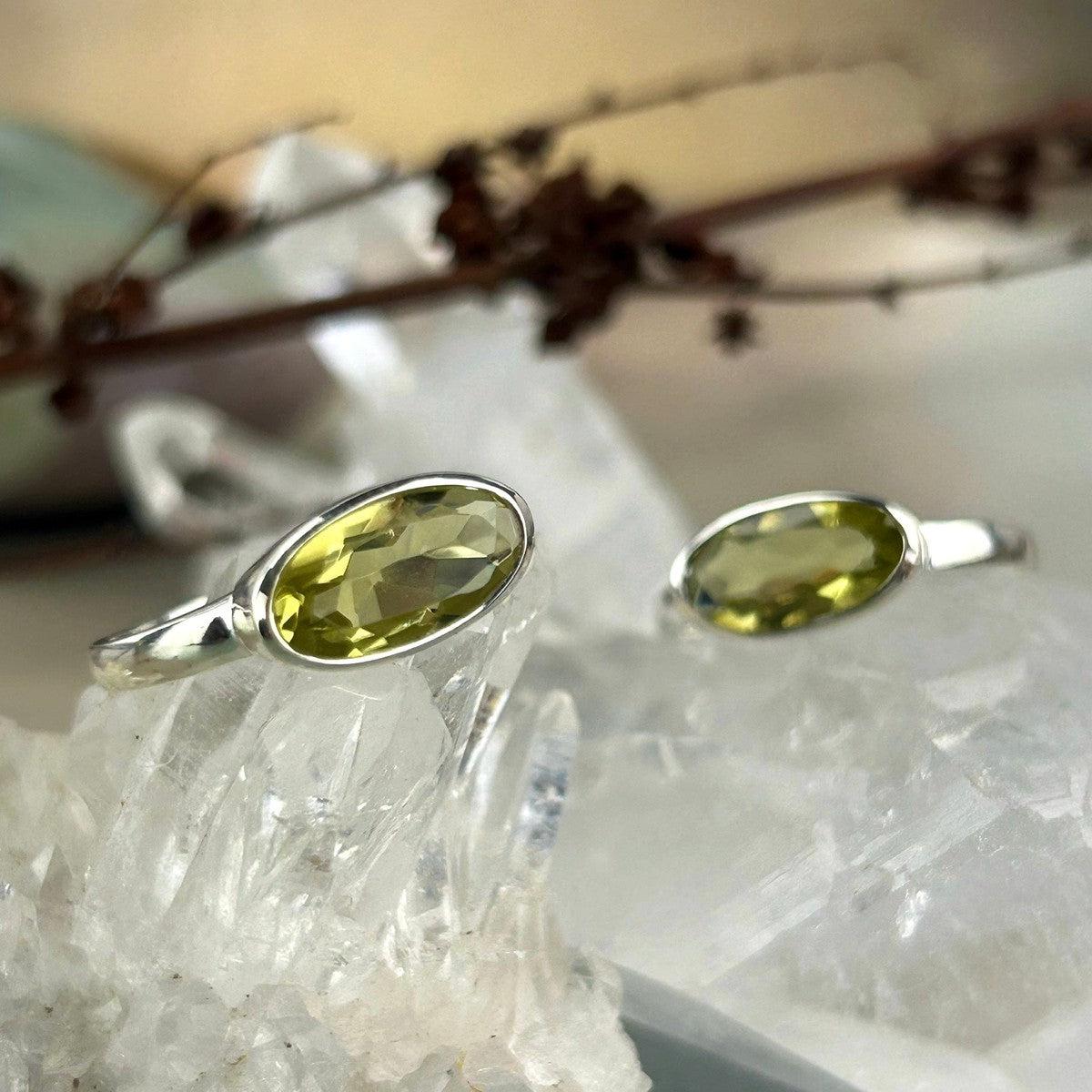 Lemon Quartz Sterling Silver Ring