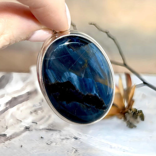 Shimmering Navy Blue Stone