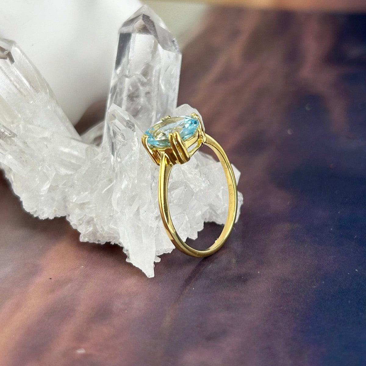 Pale Blue Gemstone Ring