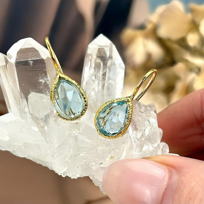 Yellow Gold Gemstone Earrings