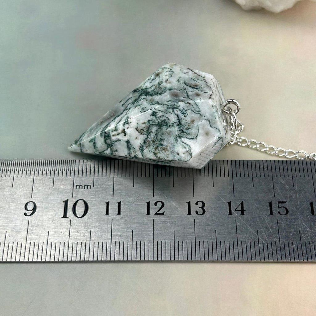 White And Green Stone Pendulum