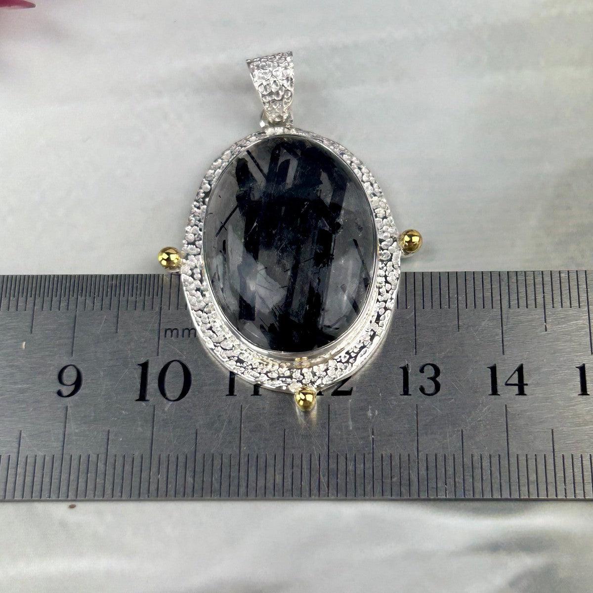 Gold And Silver Setting Crystal Pendant
