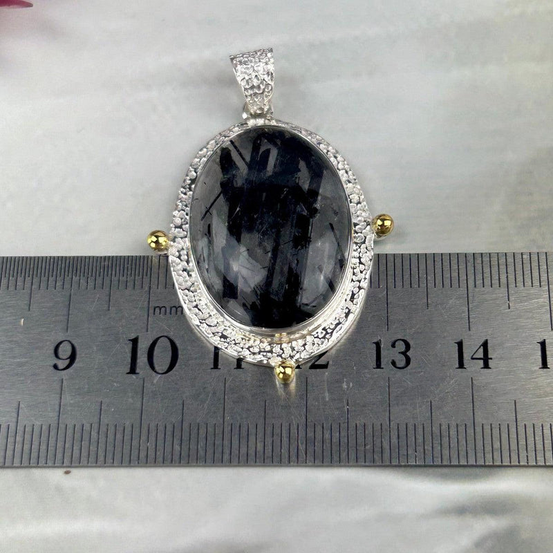 Gold And Silver Setting Crystal Pendant