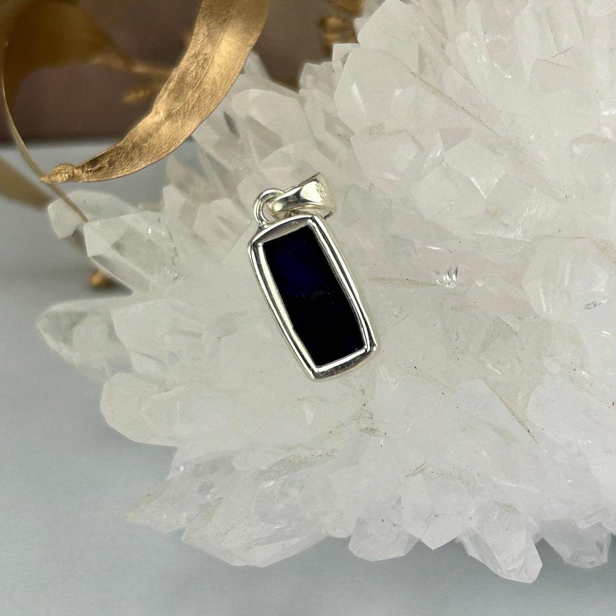 Labradorite Brick Pendant