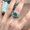 Detailed Blue Chalcedony Ring
