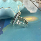 Rectangle Shape Tiger Iron Ring