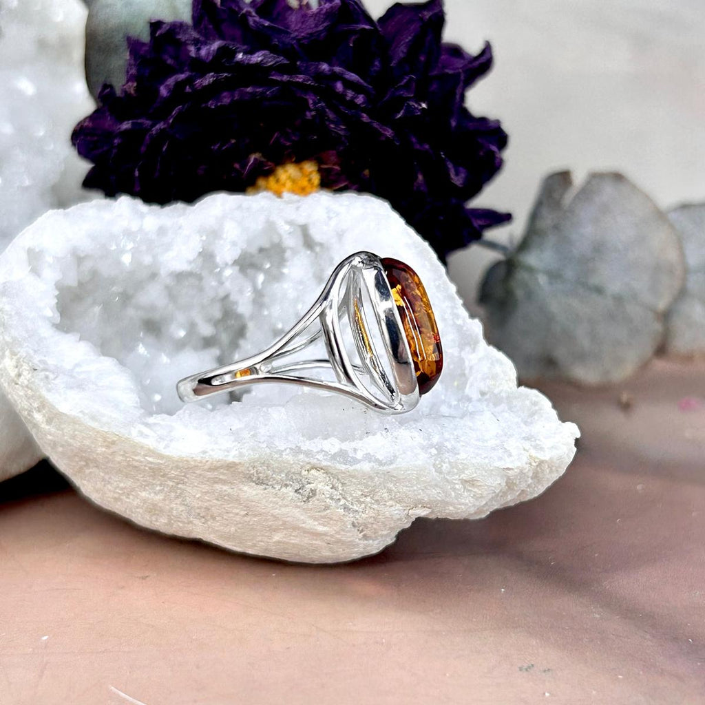 Amber Eye Ring