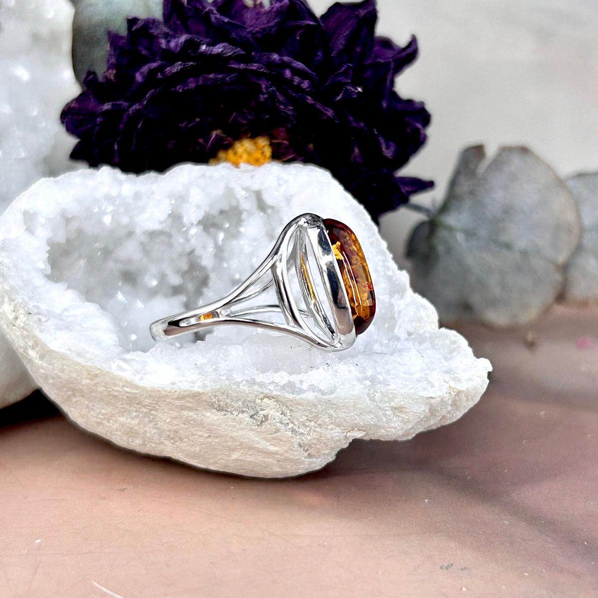Amber Eye Ring