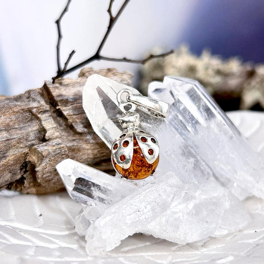 Baltic Cognac Amber Ladybug Pendant