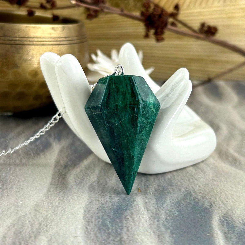 Emerald Green Crystal Pendulum