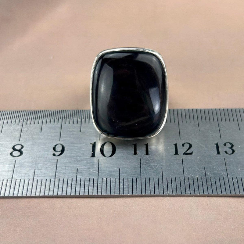 Contemporary Obsidian Ring