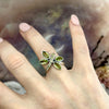 Peridot Dragonfly Ring