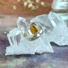 Citrine Crystal In Silver Ring