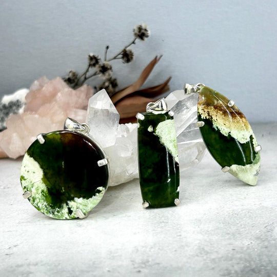 Chrome Chalcedony Assorted Shape Pendants